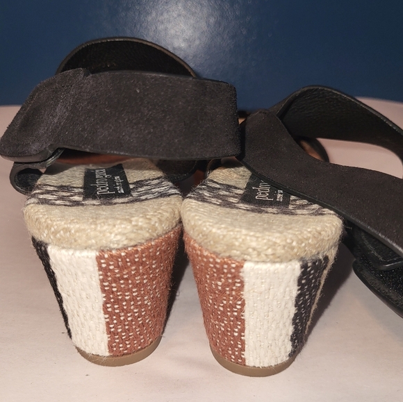 Pedro Garcia Heeled Sandals Size 6.5 Black Suede Adjustable Straps - Picture 11 of 15